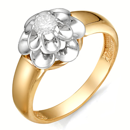 Кольцо, золото, бриллиант, 1-106-169